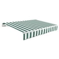 thumbnail image 1 of Awntech 10 Ft Maui Right Motorized Heavy Duty Patio Retractable Awning (120in x 9.25in x 96in), Forest/White Stripe, 1 of 7