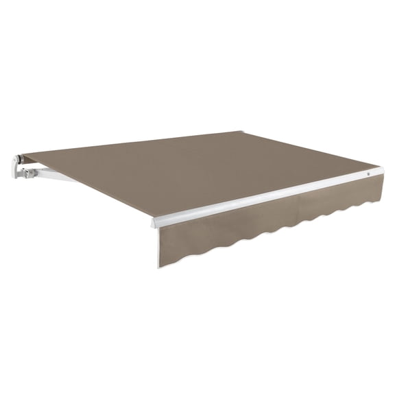 Awntech 16 Ft Maui Right Motorized Heavy Duty Patio Retractable Awning (192in x 9.25in x 120in), Taupe