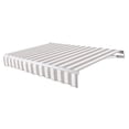 thumbnail image 1 of Awntech 16 Ft Maui Left Motorized Heavy Duty Patio Retractable Awning (192in x 9.25in x 120in), Gray/White Stripe, 1 of 8