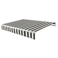 thumbnail image 1 of Awntech 20 Ft Maui Left Motorized Heavy Duty Patio Retractable Awning (240in x 9.25in x 120in), Black/White Stripe, 1 of 8