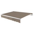 thumbnail image 1 of Awntech 14 Ft Maui Left Motorized Heavy Duty Patio Retractable Awning (168in x 9.25in x 120in), Taupe, 1 of 8