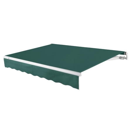 Awntech 12 Ft Maui Left Motorized Heavy Duty Patio Retractable Awning (144in x 9.25in x 120in), Forest