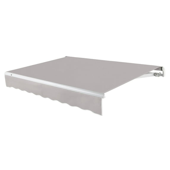 Awntech 10 Ft Maui Left Motorized Heavy Duty Patio Retractable Awning (120in x 9.25in x 96in), Gray
