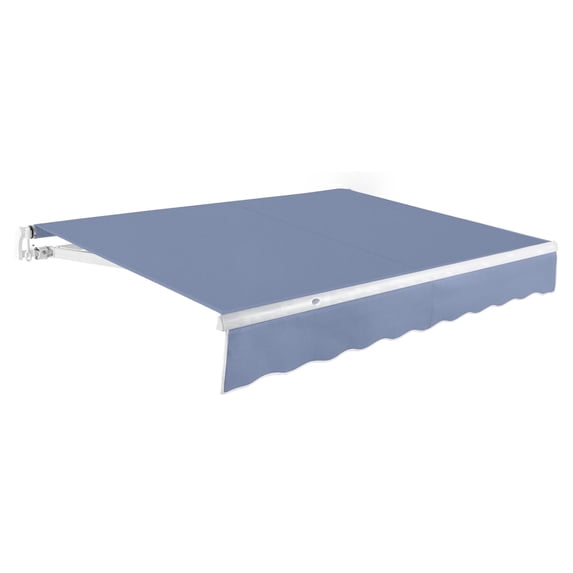 Awntech 14 Ft Maui Manual Heavy Duty Patio Retractable Awning (168in x 9.25in x 120in), Dusty Blue