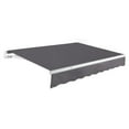 thumbnail image 1 of Awntech 14 Ft Maui Manual Heavy Duty Patio Retractable Awning (168in x 9.25in x 120in), Gunmetal, 1 of 9