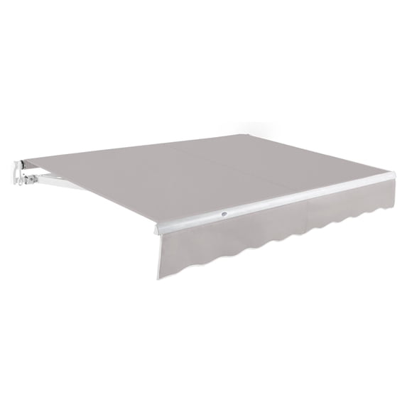Awntech 14 Ft Maui Manual Heavy Duty Patio Retractable Awning (168in x 9.25in x 120in), Gray