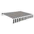 thumbnail image 1 of Awntech 14 Ft Maui Manual Heavy Duty Patio Retractable Awning (168in x 9.25in x 120in), Black/White Stripe, 1 of 9