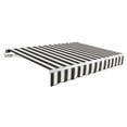 thumbnail image 1 of Awntech 24 Ft Maui Right Motorized Heavy Duty Patio Retractable Awning (288in x 9.25in x 120in), Black/White Stripe, 1 of 7