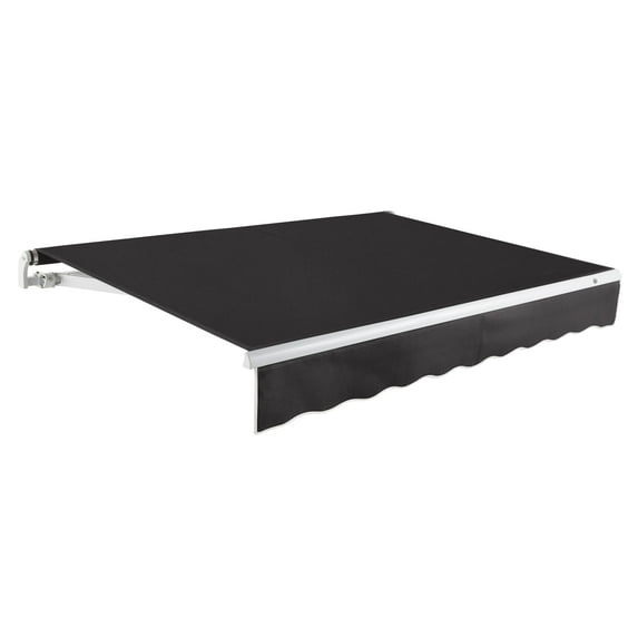 Awntech 20 Ft Maui Right Motorized Heavy Duty Patio Retractable Awning (240in x 9.25in x 120in), Black