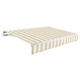 thumbnail image 1 of Awntech 20 Ft Maui Right Motorized Heavy Duty Patio Retractable Awning (240in x 9.25in x 120in), Linen/White Stripe, 1 of 7