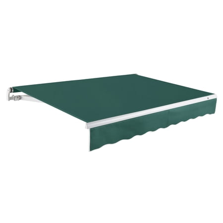 Awntech 20 Ft Maui Right Motorized Heavy Duty Patio Retractable Awning (240in x 9.25in x 120in), Forest