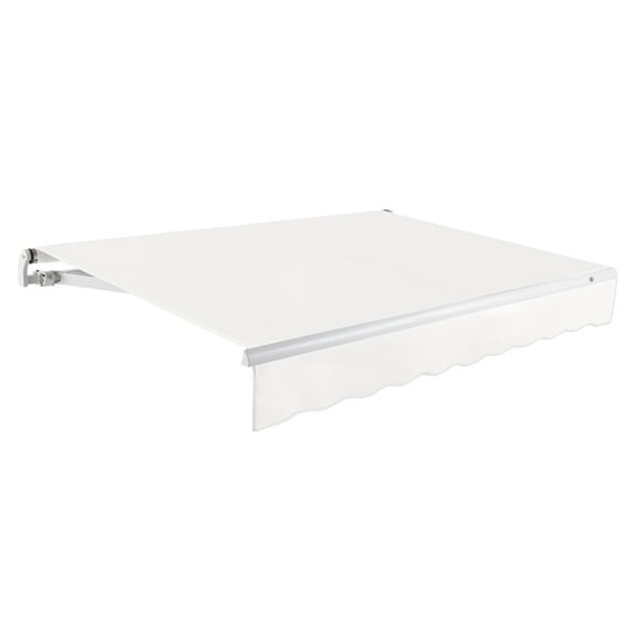 Awntech 12 Ft Maui Right Motorized Heavy Duty Patio Retractable Awning (144in x 9.25in x 120in), White