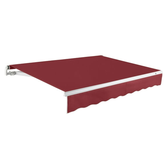 Awntech 10 Ft Maui Right Motorized Heavy Duty Patio Retractable Awning (120in x 9.25in x 96in), Burgundy