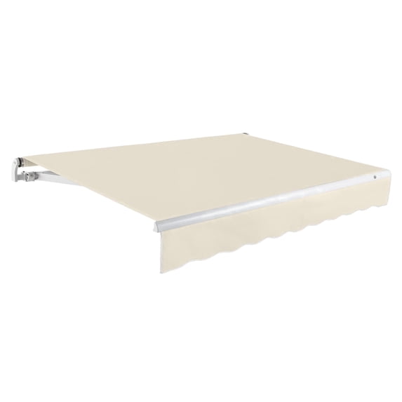 Awntech 16 Ft Maui Right Motorized Heavy Duty Patio Retractable Awning (192in x 9.25in x 120in), Linen
