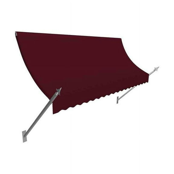Awntech NO21-US-3B 3.38 ft. New Orleans Awning, Burgundy - 31 x 16 in.
