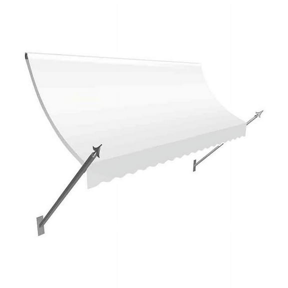 Awntech NO32-US-7W 7.38 ft. New Orleans Spear Awning, Off White - 44 x 24 in.