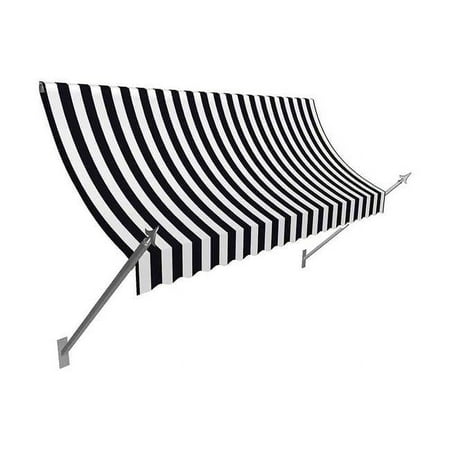 Awntech NO43-US-7KW 7.38 ft. New Orleans Awning, Black & White - 44 x 36 in.