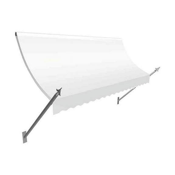 Awntech NO43-US-8W 8.38 ft. New Orleans Spear Awning, Off White - 56 x 32 in.
