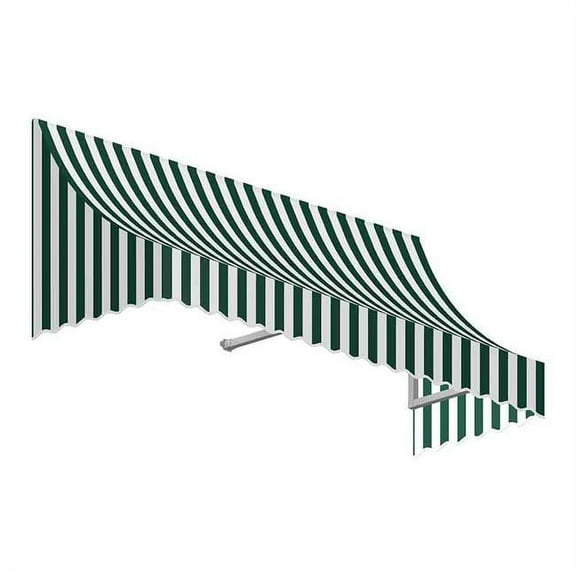 Awntech NT22-US-3FW 3.38 ft. Nantucket Window & Entry Awning, Forest Green & White - 31 x 24 in.