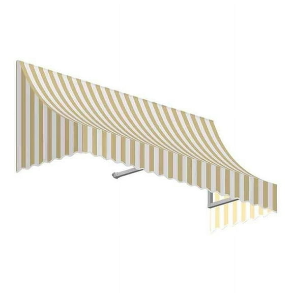 Awntech NT22-US-8LW 8.38 ft. Nantucket Window & Entry Awning, Linen & White - 31 x 24 in.