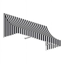 Awntech NT33-US-4KW 4.38 ft. Nantucket Window & Entry Awning, Black & White - 44 x 36 in.