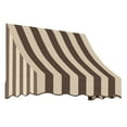 thumbnail image 1 of Awntech 3.38 Ft Nantucket Curved Slope Fixed Awning Canopy (40.5in x 31in x 24in), Brown/Tan Stripe, 1 of 2