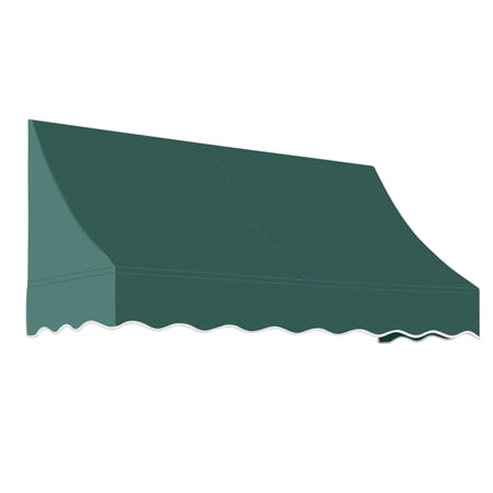 Awntech 8.38 Ft Nantucket Curved Slope Fixed Awning Canopy (100.5in x 31in x 24in), Forest
