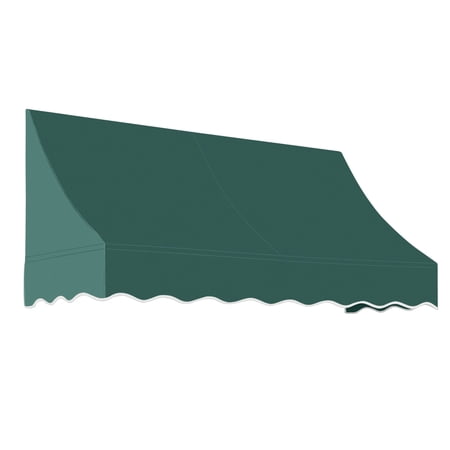 Awntech 8.38 Ft Nantucket Curved Slope Fixed Awning Canopy (100.5in x 31in x 24in), Forest