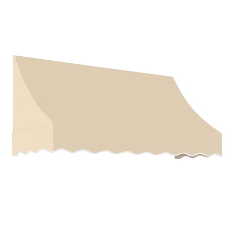 Awntech 8.38 Ft Nantucket Curved Slope Fixed Awning Canopy (100.5in x 31in x 24in), Tan