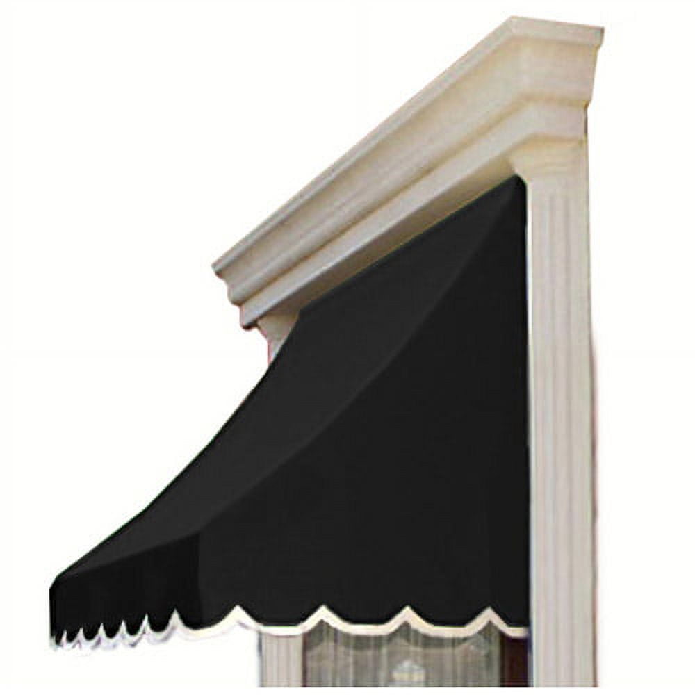 Black Acrylic and Aluminum Crescent Window/Door Awning