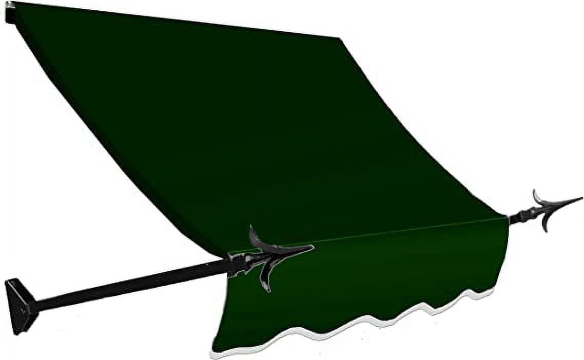 Forest Green Acrylic and Aluminum Window/Door Awning with Spear Arms