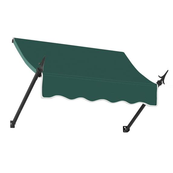 Awntech 3.38 Ft New Orleans Fixed Awning Canopy with Spear Arms (40.5in x 24in x 16in), Forest