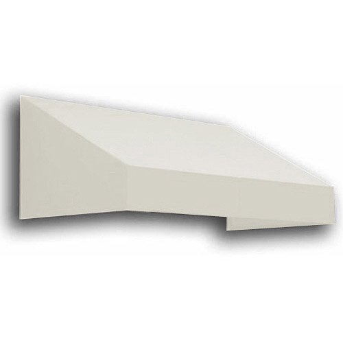 Awntech 5.38 Ft New Yorker Fixed Awning Canopy with Rigid Valance (64.5in x 18in x 36in), White