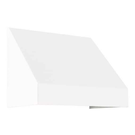 Awntech 3.38 Ft New Yorker Fixed Awning Canopy with Rigid Valance (40.5in x 16in x 30in), White