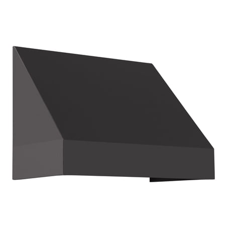 Awntech 3.38 Ft New Yorker Fixed Awning Canopy with Rigid Valance (40.5in x 16in x 30in), Black