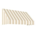 thumbnail image 1 of Awntech 5.38 Ft New Yorker Fixed Awning Canopy with Rigid Valance (64.5in x 16in x 30in), Linen/White Stripe, 1 of 2