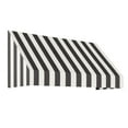 thumbnail image 1 of Awntech 5.38 Ft New Yorker Fixed Awning Canopy with Rigid Valance (64.5in x 31in x 24in), Black/White Stripe, 1 of 5