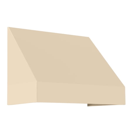 Awntech 4.38 Ft New Yorker Fixed Awning Canopy with Rigid Valance (52.5in x 31in x 24in), Tan