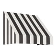 thumbnail image 1 of Awntech 3.38 Ft New Yorker Fixed Awning Canopy with Rigid Valance (40.5in x 16in x 30in), Black/White Stripe, 1 of 4