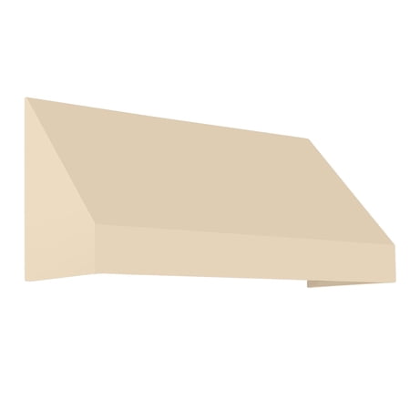 Awntech 6.38 Ft New Yorker Fixed Awning Canopy with Rigid Valance (76.5in x 16in x 30in), Tan