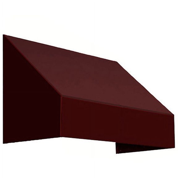 Awntech 4.38 Ft New Yorker Fixed Awning Canopy with Rigid Valance (52.5in x 31in x 24in), Brown