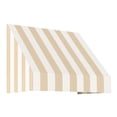 thumbnail image 1 of Awntech 4.38 Ft New Yorker Fixed Awning Canopy with Rigid Valance (52.5in x 31in x 24in), Linen/White Stripe, 1 of 4