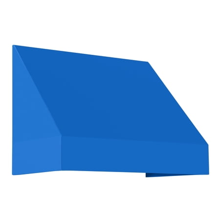 Awntech 3.38 Ft New Yorker Fixed Awning Canopy with Rigid Valance (40.5in x 16in x 30in), Bright Blue