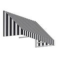 thumbnail image 1 of Awntech RN22-US-4KW 4.38 ft. New Yorker Window & Entry Awning, Black & White - 31 x 24 in., 1 of 1