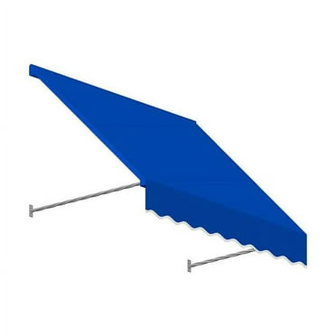 Awntech SANT21-US-7BB 7.38 ft. Santa Fe Twisted Rope Arm Window & Entry Awning, Bright Blue - 31 x 12 in.