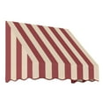 thumbnail image 1 of Awntech 3.38 Ft San Francisco Closed-Sided Fixed Awning Canopy (40.5in x 16in x 30in), Burgundy/Tan Stripe, 1 of 4