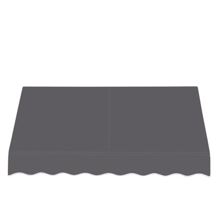 Awntech 6.38 Ft San Francisco Closed-Sided Fixed Awning Canopy (76.5in x 24in x 42in), Gunmetal