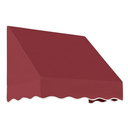 Awntech 3.38 Ft San Francisco Closed-Sided Fixed Awning Canopy (40.5in x 16in x 30in), Burgundy