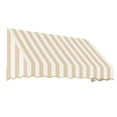 thumbnail image 1 of Awntech 5.38 Ft San Francisco Closed-Sided Fixed Awning Canopy (64.5in x 24in x 42in), Linen/White Stripe, 1 of 3