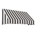 thumbnail image 1 of Awntech 6.38 Ft San Francisco Closed-Sided Fixed Awning Canopy (76.5in x 24in x 42in), Black/White Stripe, 1 of 3